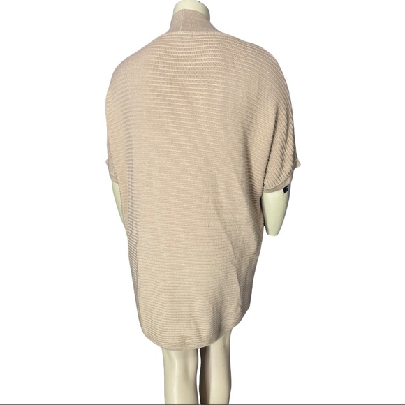 Adrienne Vittadini Beige Ribbed Open Cardigan XL - Picture 3 of 3